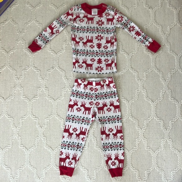 Hanna Andersson Dear Deer Holiday Kids Pajamas - 3T - Picture 1 of 4
